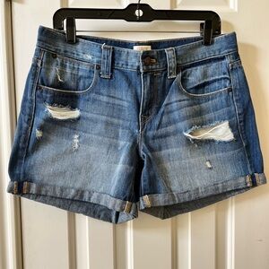 J. Crew Distressed Jean Shorts